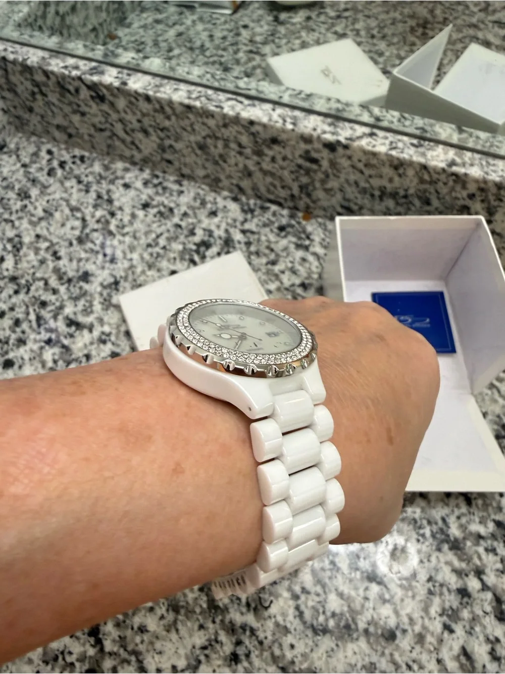 New DS Daniel Steiger White Ceramic Watch